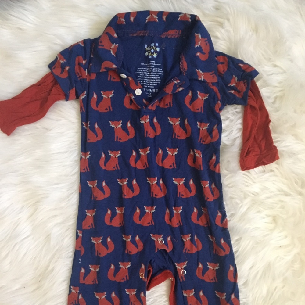 Kickee Pants London Fox romper 3-6 Months
